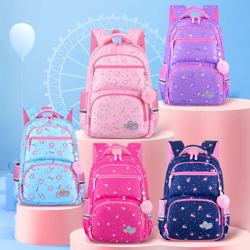 Hanging toiletry bags with multiple compartments for bathroom essentialsSchool bag primary school girl princess refrigerator package children's shoulder one or three to six grades reducer factory wholesale backpack