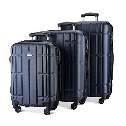 Compression packing bags to save space in travel backpacksSHOWKOO Luggage Sets Suitcase Spinner Lightweight Durable for Travels 20in 24in 28in(Blue) Compression packing bags to save space in travel backpacksSHOWKOO Luggage Sets Suitcase Spinner Lightweight Durable for Travels 20in 24in 28in(Blue)