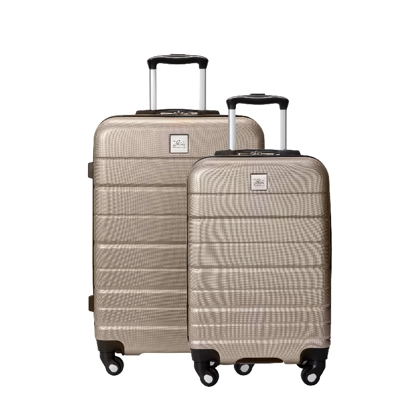 Leather luggage handles for a comfortable and stylish gripSkyway Epic 2.0 Hardside Lightweight Expandable ABS Shell Spinner Luggage, 2 Piece set (20",24")