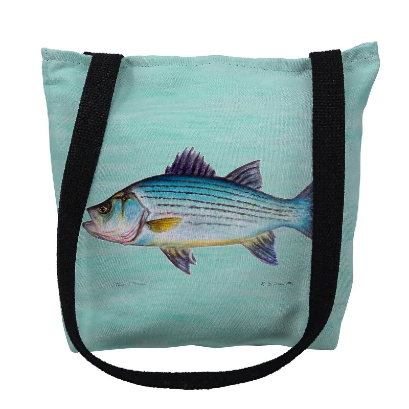 Anti - theft RFID blocking travel wallet for safe money and card storageStriped Bass on Aqua Small Tote Bag 13x13 Anti - theft RFID blocking travel wallet for safe money and card storageStriped Bass on Aqua Small Tote Bag 13x13