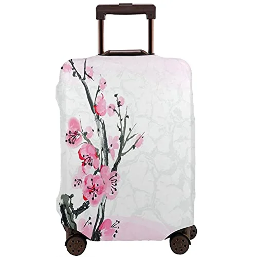Travel Luggage Cover,Realistic Sakura Blossom - Japanese Cherry Tr,Washable Elastic Durable , With Concealed Zipper Suitcase Protector Fits For 22-24 Inch -M. Travel Luggage Cover,Realistic Sakura Blossom - Japanese Cherry Tr,Washable Elastic Durable , With Concealed Zipper Suitcase Protector Fits For 22-24 Inch -M.