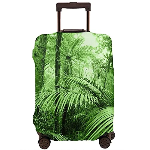 Travel Luggage Cover,Tropical Jungle Forest,Washable Elastic Durable , With Concealed Zipper Suitcase Protector Fits For 18-21 Inch -S. Travel Luggage Cover,Tropical Jungle Forest,Washable Elastic Durable , With Concealed Zipper Suitcase Protector Fits For 18-21 Inch -S.