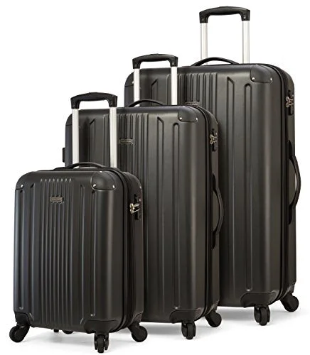 Suitcase wheels replacement kits for smooth rolling after long - term useTravelcross Milano Luggage 3 Piece Lightweight Spinner Set (Black)