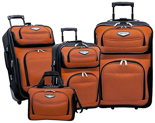 Travel document holders with multiple slots for passports and ticketsTraveler's Choice 4-Piece Set, Orange