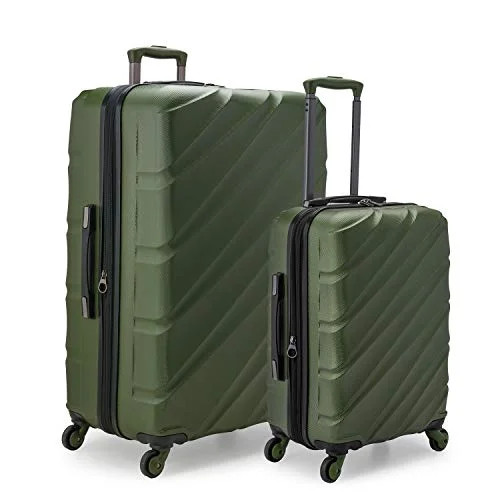 Travel backpack rain covers made of durable nylon materialTravelers Choice Gilmore 2-Piece Expandable Hardside Luggage Set with Push-Button Handle, Green, Olive