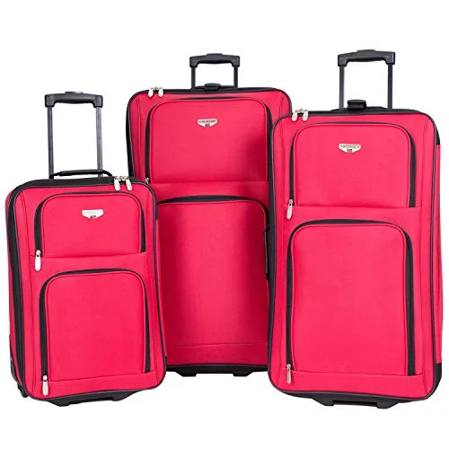 Expandable packing cubes sets in various sizes for organized suitcase packingTravelers Club Genova Expandable Luggage Set, Red, 3 Piece Expandable packing cubes sets in various sizes for organized suitcase packingTravelers Club Genova Expandable Luggage Set, Red, 3 Piece