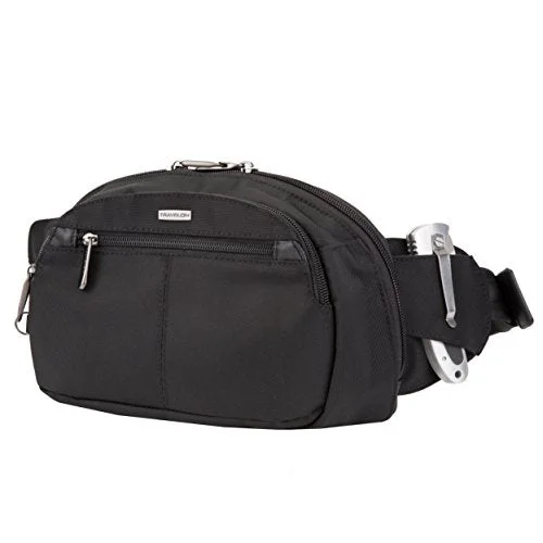 Leather luggage handles for a comfortable and stylish gripTravelon Anti-Theft Concealed Carry Waist Pack, Black, One Size