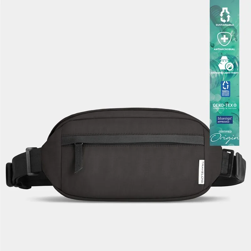 Leather luggage handles for a comfortable and stylish gripTravelon Origin Anti-Theft Hip Pack/Sling 43554