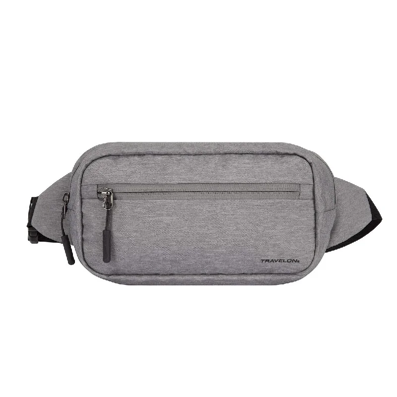 Travelon World Travel Essentials Convertible SlingWaist Pack Polyester Gray Heather One Size