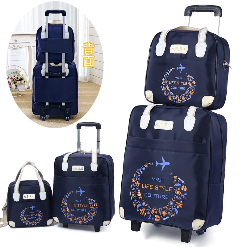 Leather luggage handles for a comfortable and stylish gripTrolley travel bag female large-capacity portable short-distance travel hand-pulled bag mother boarding trend travel luggage bag Leather luggage handles for a comfortable and stylish gripTrolley travel bag female large-capacity portable short-distance travel hand-pulled bag mother boarding trend travel luggage bag
