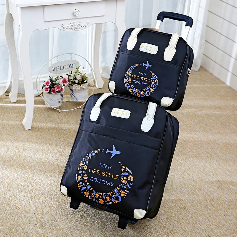 Black round the world flight suit unidirectional wheel