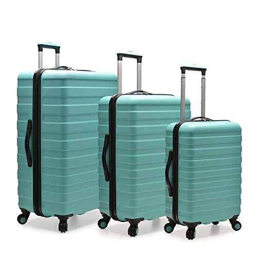Luggage straps with buckle closures to secure overstuffed bagsU.S. Traveler Cypress Colorful 3-Piece Hardside Spinner Luggage Set, Mint