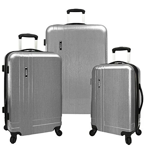 Portable shoe bags to keep footwear separate in suitcasesU.S. Traveler Silver 3-Piece Lightweight Expandable Spinner Set