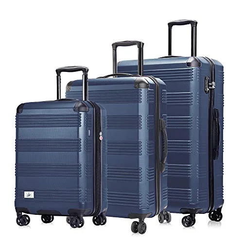 Waterproof luggage covers for protection against rain on outdoor tripsVerdi Luggage Set 3 Piece - Lightweight with USB Port Hardside Carry On Suitcase - Includes Expandable 20 Inch Carry on, 24In/TSA-Approved Lock 28In Checked Bag with 8-Wheel Rolling Spinner