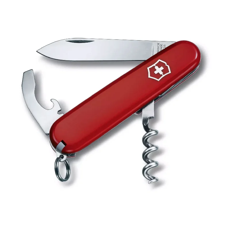 Leather luggage handles for a comfortable and stylish gripVictorinox Swiss Army Knives Waiter Medium Pocket Knife with Corkscrew Red Leather luggage handles for a comfortable and stylish gripVictorinox Swiss Army Knives Waiter Medium Pocket Knife with Corkscrew Red