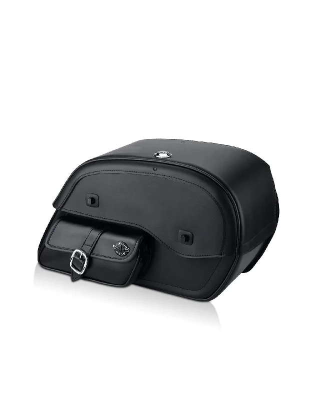 Hanging toiletry bags with multiple compartments for bathroom essentials26L - Essential Side Pocket Large Shock Cutout Leather Saddlebags for Harley Dyna Low Rider S FXDLS