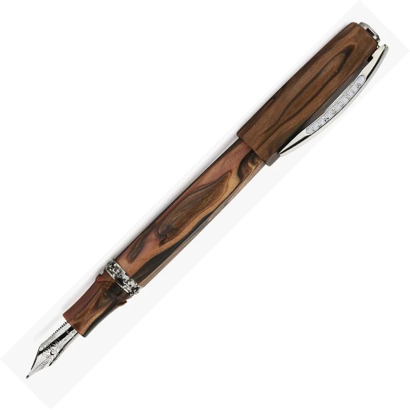 Visconti Medici Briarwood with Ruthenium Fountain Pen