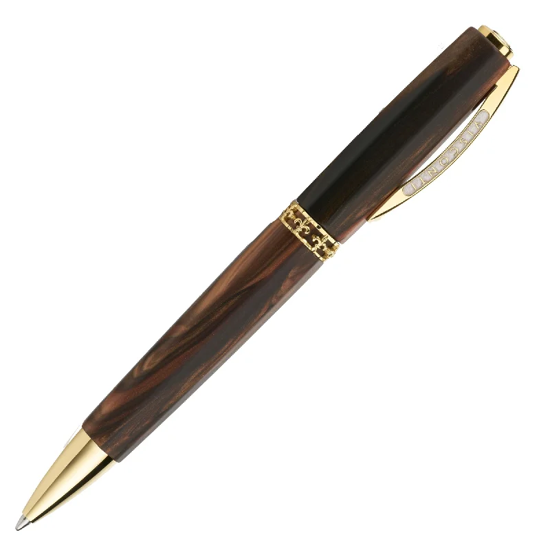 Visconti Medici Briarwood with Yellow Gold Plated Ballpoint  Pen