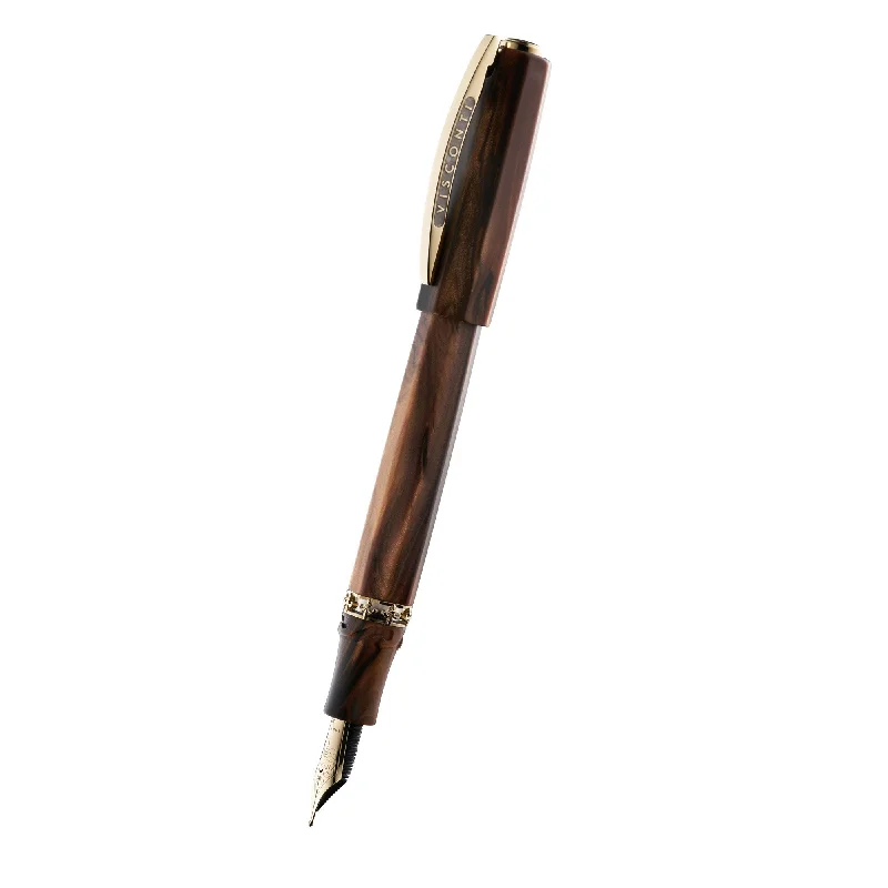 Visconti Medici Briarwood with Yellow Gold Plated Fountain Pen