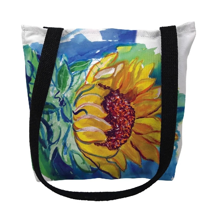Travel backpack rain covers made of durable nylon materialWindy SunFlower Small Tote Bag 13x13