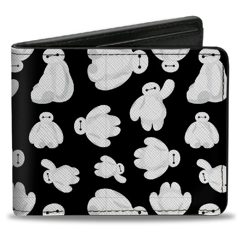 How to clean and maintain metal money clipsBi-Fold Wallet - Big Hero 6 Baymax Poses Scattered Black/White