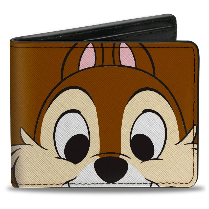 Top-rated money clips for everyday useBi-Fold Wallet - Chip n' Dale Chip Face Close-Up + Autograph Brown