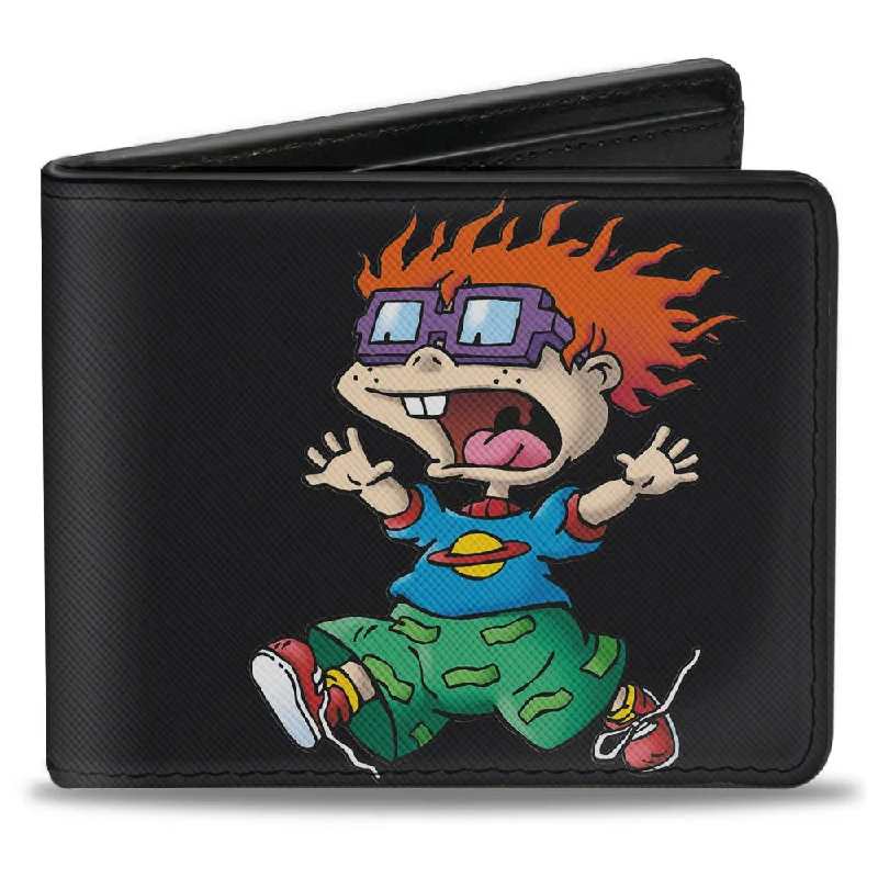 Personalized engraved money clips for menBi-Fold Wallet - Chuckie Running Pose + Saturn Black Personalized engraved money clips for menBi-Fold Wallet - Chuckie Running Pose + Saturn Black