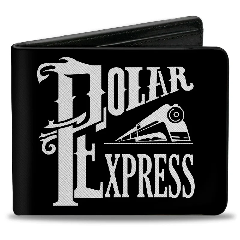 Vintage-style money clips for collectorsBi-Fold Wallet - Classic POLAR EXPRESS Train Logo Black White Vintage-style money clips for collectorsBi-Fold Wallet - Classic POLAR EXPRESS Train Logo Black White