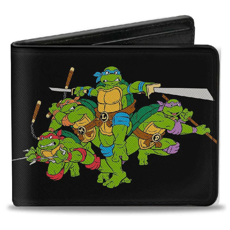 Elegant money clips for weddingsBi-Fold Wallet - Classic TMNT Group Pose + TMNT WORLD TOUR 84 Black Green Elegant money clips for weddingsBi-Fold Wallet - Classic TMNT Group Pose + TMNT WORLD TOUR 84 Black Green