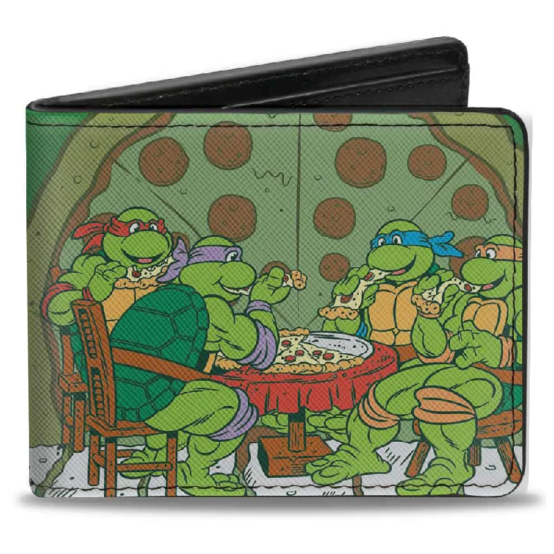 Slim money clips for minimalist walletsBi-Fold Wallet - Classic TMNT Ninja Turtles Pizza Party + MUTANT SIZED HUNGER Green Black Slim money clips for minimalist walletsBi-Fold Wallet - Classic TMNT Ninja Turtles Pizza Party + MUTANT SIZED HUNGER Green Black