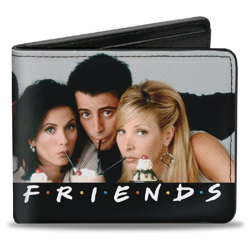 Slim money clips for minimalist walletsBi-Fold Wallet - FRIENDS 6-Character Milk Shake Pose Vivid Black White Multi Color Slim money clips for minimalist walletsBi-Fold Wallet - FRIENDS 6-Character Milk Shake Pose Vivid Black White Multi Color