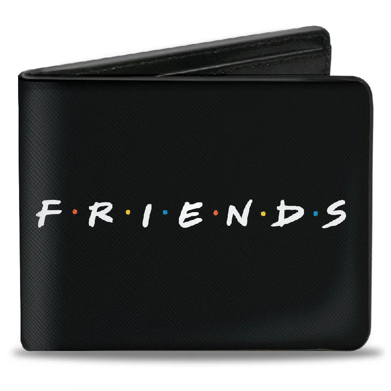 Money clips with RFID protectionBi-Fold Wallet - FRIENDS Logo Black White Multi Color Money clips with RFID protectionBi-Fold Wallet - FRIENDS Logo Black White Multi Color