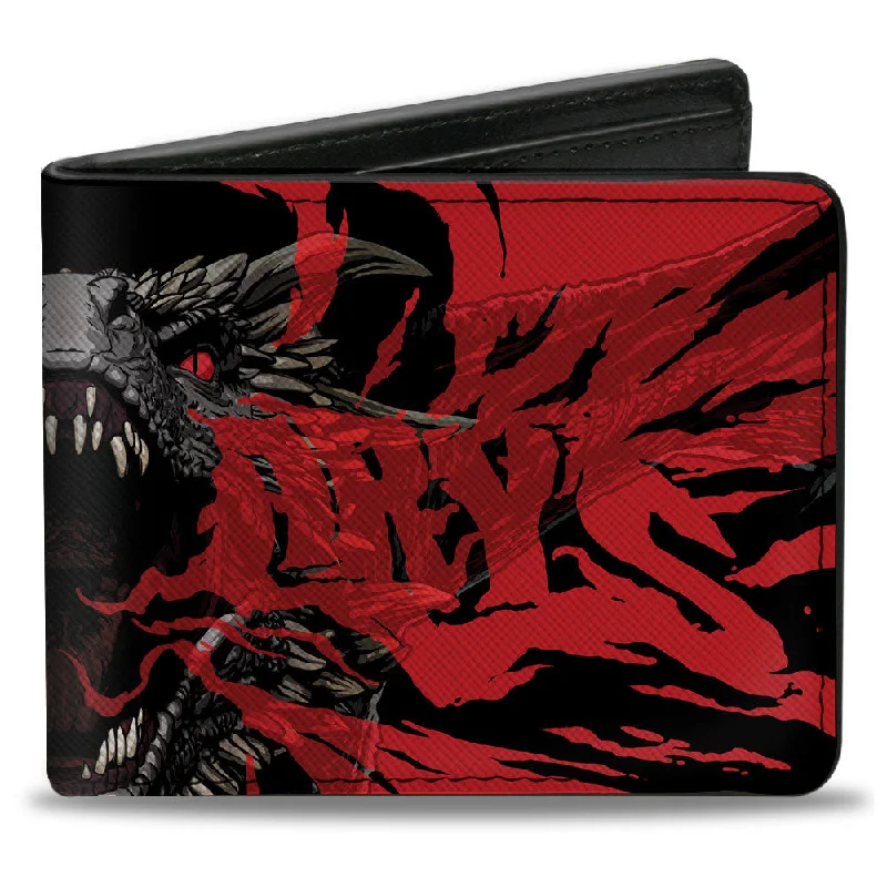 Money clips with magnetic closureBi-Fold Wallet - Game of Thrones DRACARYS Dragon Fire Black/Reds