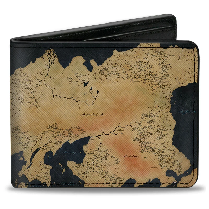 Elegant money clips for weddingsBi-Fold Wallet - GAME OF THRONES World Map Westeros and Essos Grays Tan