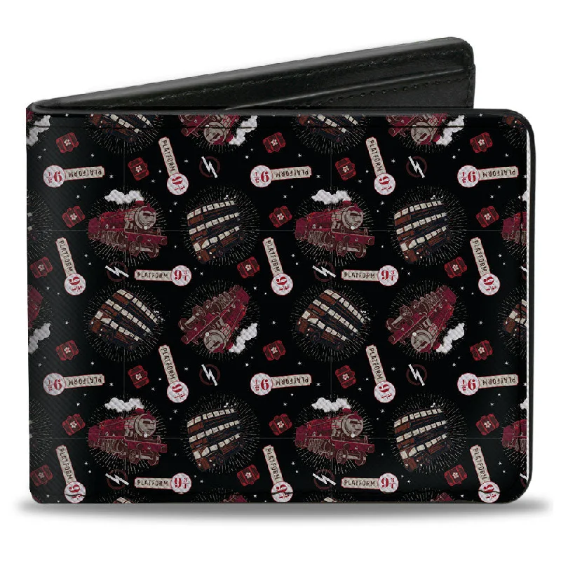 Lightweight money clips for travelBi-Fold Wallet - Harry Potter Hogwarts Express and Knight Bus Collage Black Reds Lightweight money clips for travelBi-Fold Wallet - Harry Potter Hogwarts Express and Knight Bus Collage Black Reds