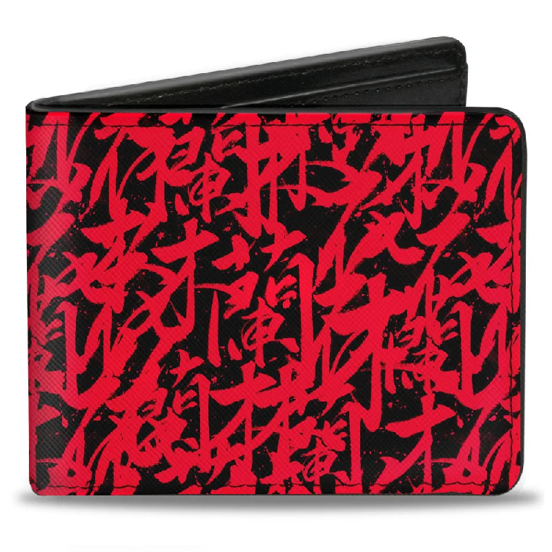How to clean and maintain metal money clipsBi-Fold Wallet - Mulan Chinese Characters Collage + Logo Black Red