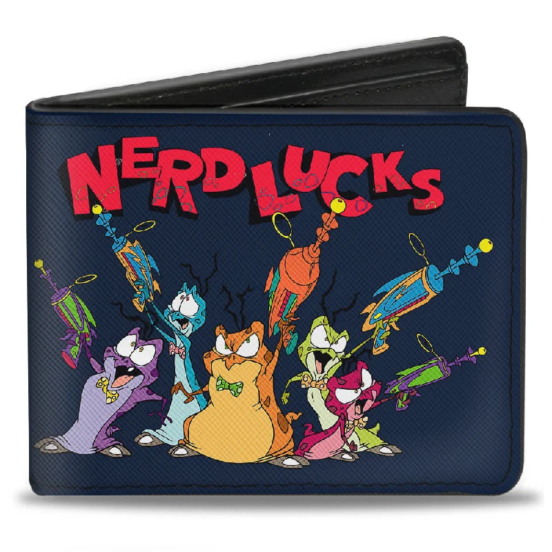 Slim money clips for minimalist walletsBi-Fold Wallet - NERDLUCKS Shooting Group Poses Navy Red