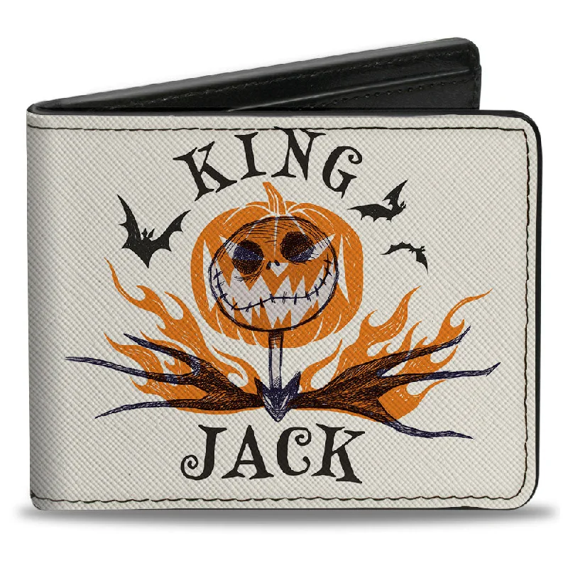 Money clips vs traditional walletsBi-Fold Wallet - Nightmare Before Christmas KING JACK Pose + Expressions Ivory Black Orange
