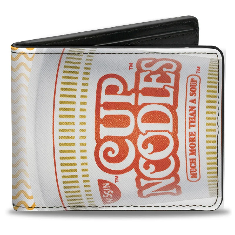 Vintage-style money clips for collectorsBi-Fold Wallet - NISSIN CUP NOODLES Vivid Cup + Noodle Wave White Orange