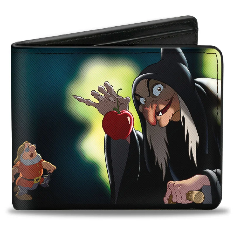 Elegant money clips for weddingsBi-Fold Wallet - Old Hag Witch Poisoned Apple Pose Seven Dwarfs Marching