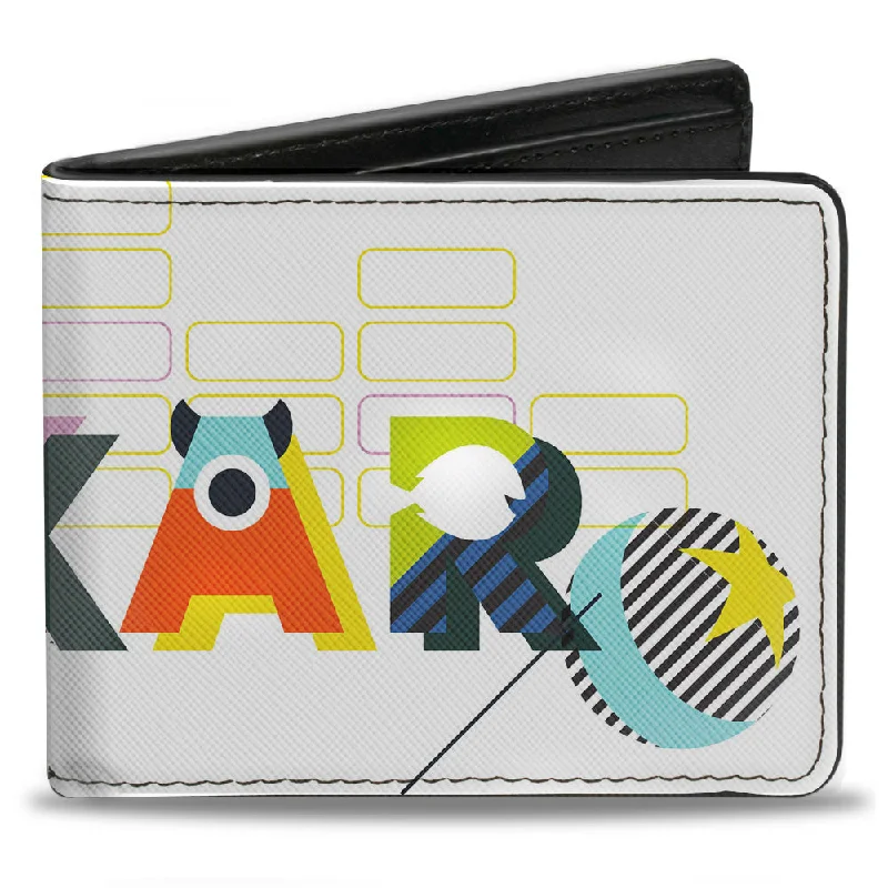 Money clips for women with sleek designsBi-Fold Wallet - PIXAR Luxo Lamp and Ball Striping White Multi Color Money clips for women with sleek designsBi-Fold Wallet - PIXAR Luxo Lamp and Ball Striping White Multi Color