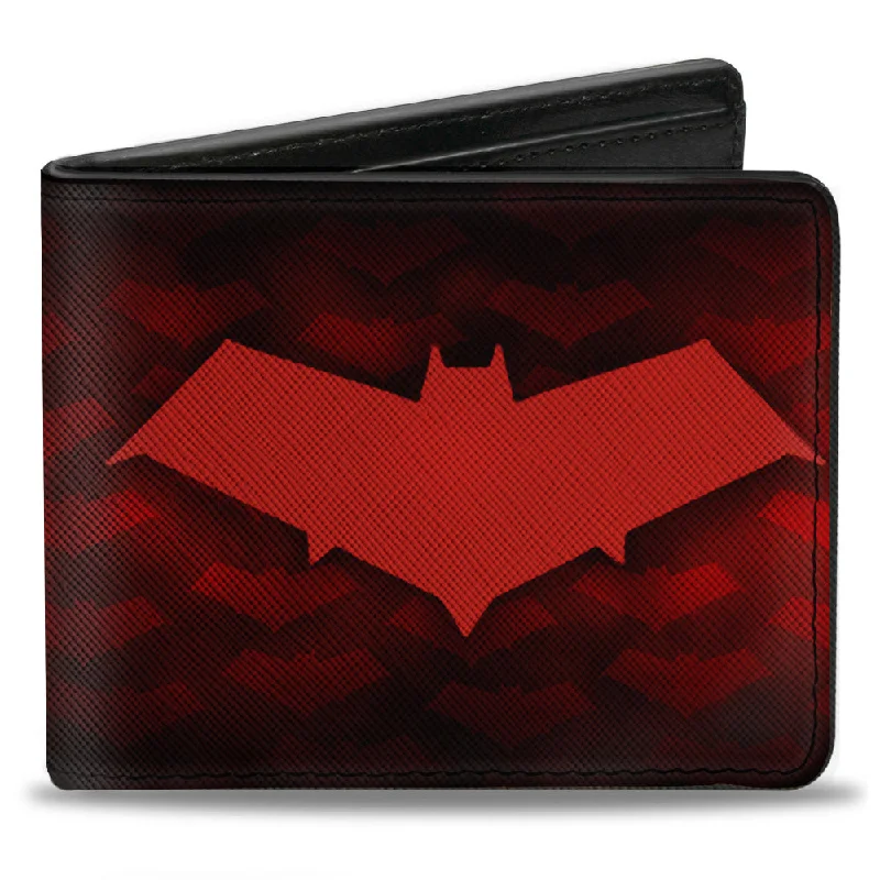 Slim money clips for minimalist walletsBi-Fold Wallet - Red Hood Logo Monogram Black-Red Fade Red White