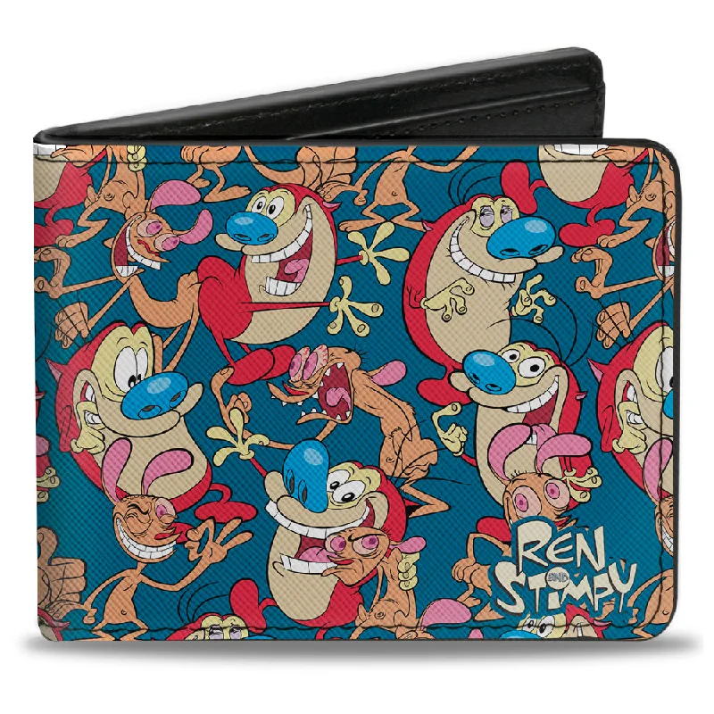 Top-rated money clips for everyday useBi-Fold Wallet - REN AND STIMPY Multi-Pose Collage Blue Top-rated money clips for everyday useBi-Fold Wallet - REN AND STIMPY Multi-Pose Collage Blue