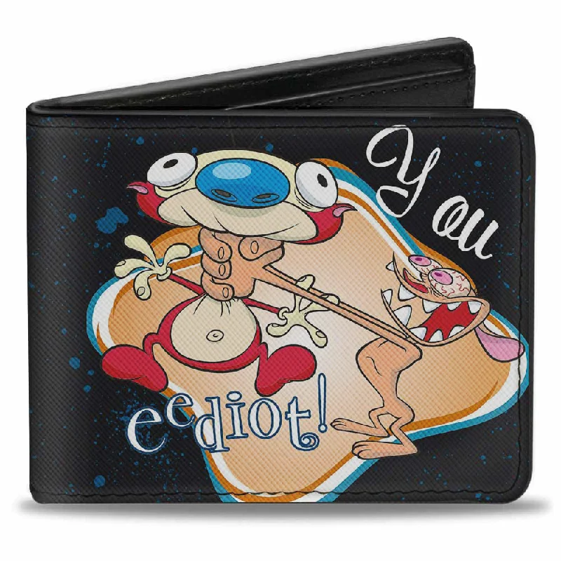 Money clips for women with sleek designsBi-Fold Wallet - Ren Choking Stimpy YOU EEDIOT!