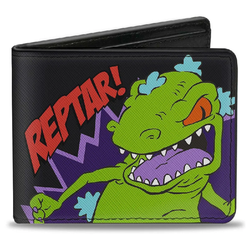 Money clips for holding large amounts of cashBi-Fold Wallet - REPTAR! Pose + RUGRATS Logo Money clips for holding large amounts of cashBi-Fold Wallet - REPTAR! Pose + RUGRATS Logo