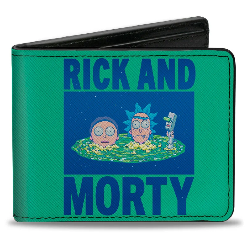 Money clips for women with sleek designsBi-Fold Wallet - RICK AND MORTY Floating Portal Pose Turquoise/Blue Money clips for women with sleek designsBi-Fold Wallet - RICK AND MORTY Floating Portal Pose Turquoise/Blue