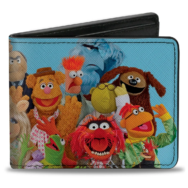Best money clips for cash and cardsBi-Fold Wallet - The Muppets Character Group Pose Portrait Blue