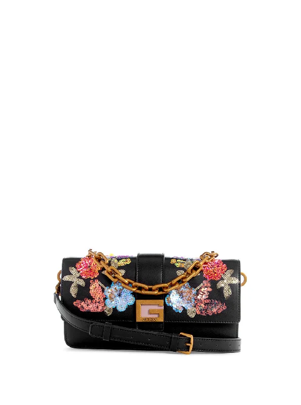 Money clips for holding large amounts of cashBlack Floral Morada Crossbody Bag