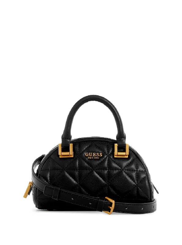 Vintage-style money clips for collectorsBlack Quilted Mildred Mini Bowler Bag