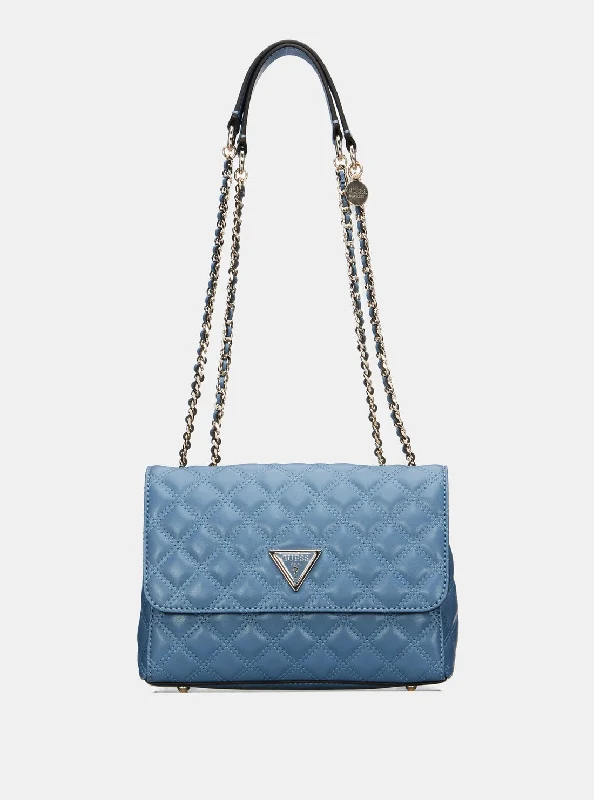 Luxury leather money clips with card slotsBlue Giully Convertible Crossbody Bag